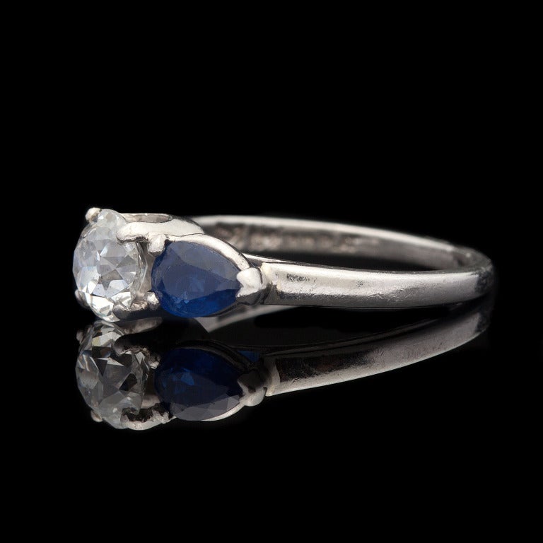 Diamond & Sapphire Ring In Excellent Condition In San Francisco, CA