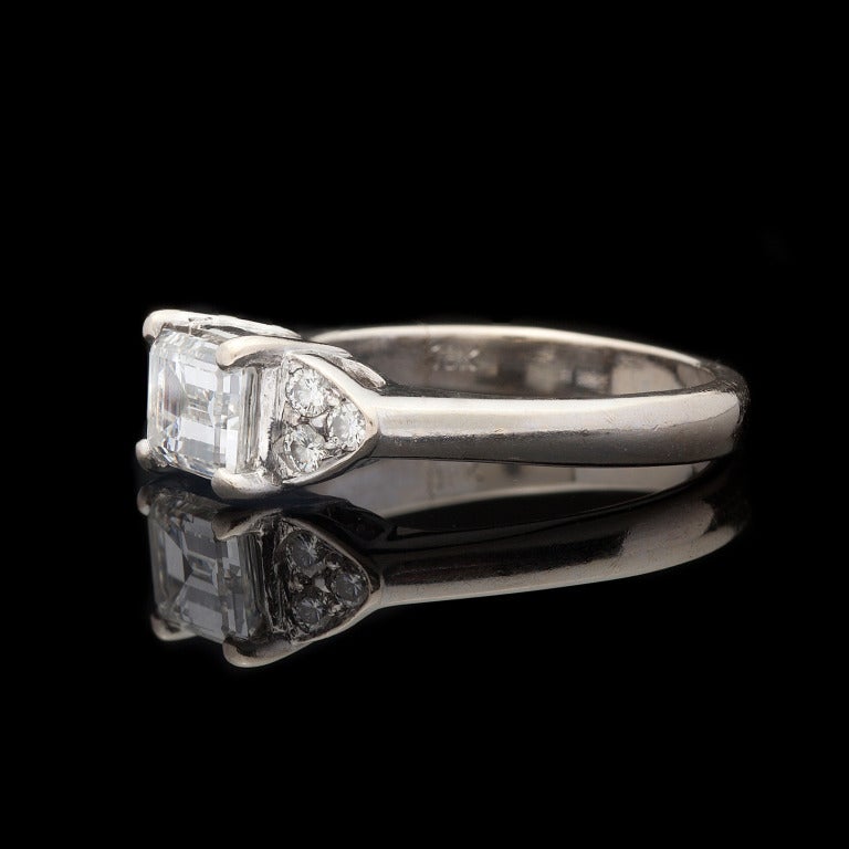 Emerald Cut Diamond Ring In Good Condition In San Francisco, CA
