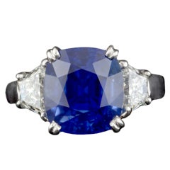 10.54ct Sapphire and Diamond Ring