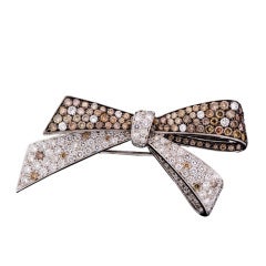 Colored Diamond Bow Brooch Colored Diamond Bow Brooch