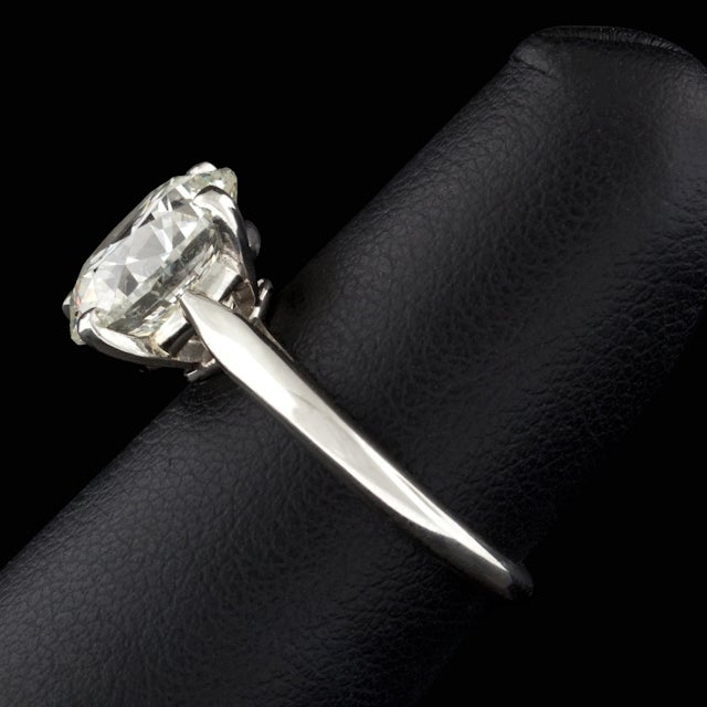 Cartier mounted 4.74ct Round Brilliant Cut Diamond Ring In Excellent Condition In San Francisco, CA
