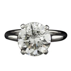 Cartier mounted 4.74ct Round Brilliant Cut Diamond Ring