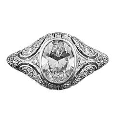 Oval Brilliant Cut Diamond Ring