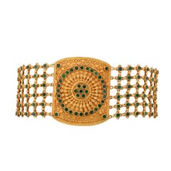 21Kt Gold & Emerald Bracelet