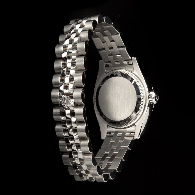 Women's Rolex Stainless Steel Lady Datejust Wristwatch, Diamond Indexes