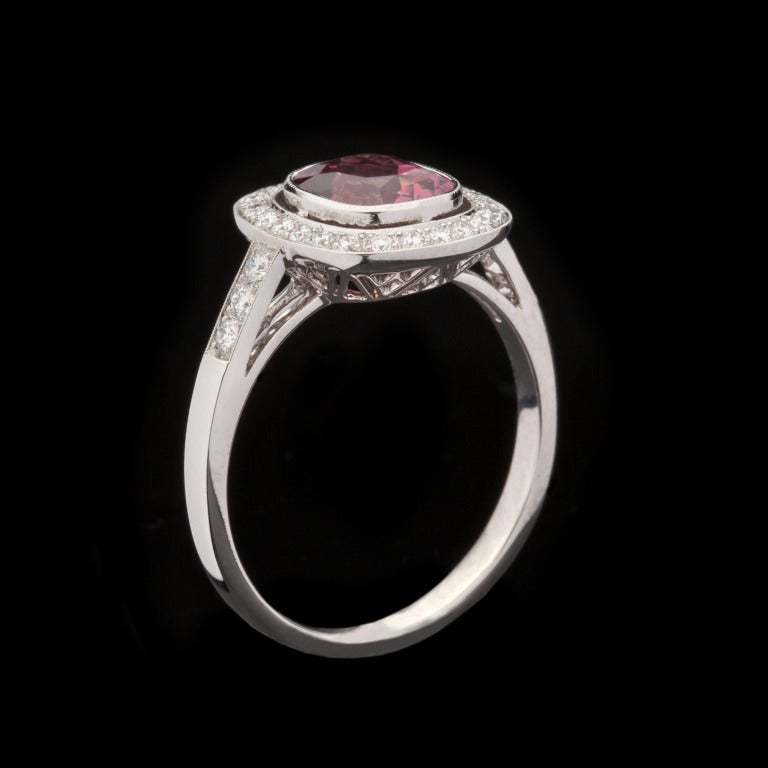 1.98ct Saphir Padparadscha Naturel & DIamond Ring Neuf à San Francisco, CA