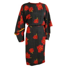 Vintage 1980's Chloé Kimono Sleeve Dress