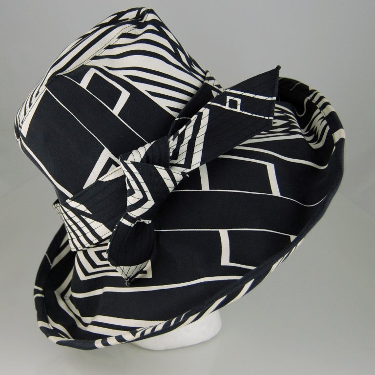 Stephen Jones Geometric Printed Cotton Hat 3