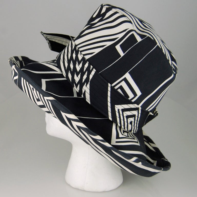Stephen Jones Geometric Printed Cotton Hat 5