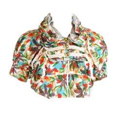 Comme des Garçons Tao Floral Gathered Top