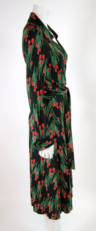 【DIANE VON FURSTENBERG】Tulip long dress Diane Von Furstenberg Vandy Maxi Dress In Huge Tulip Fields