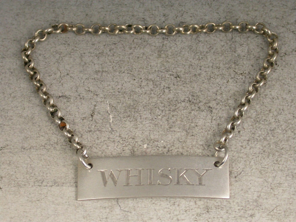 George III Scottish Provincial Wine Label 'Whisky'