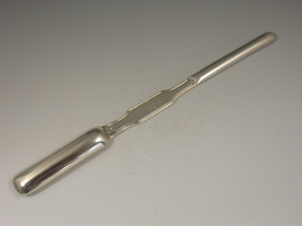 Rare Victorian Silver Fiddle & Thread Marrow Scoop