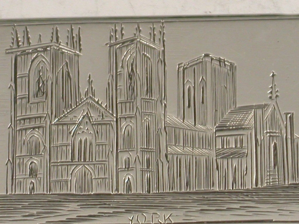 Victorian Silver Engraved 'York Minster' Vinaigrette