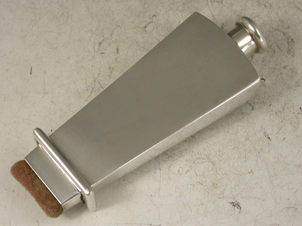 Victorian Silver 'Tube of Paint' Stamp Box / Stamp Moistener For Sale at 1stDibs