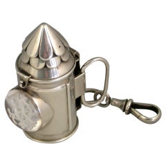 Novelty Silver 'Railway Lantern' Sewing Etui/Vinaigrette