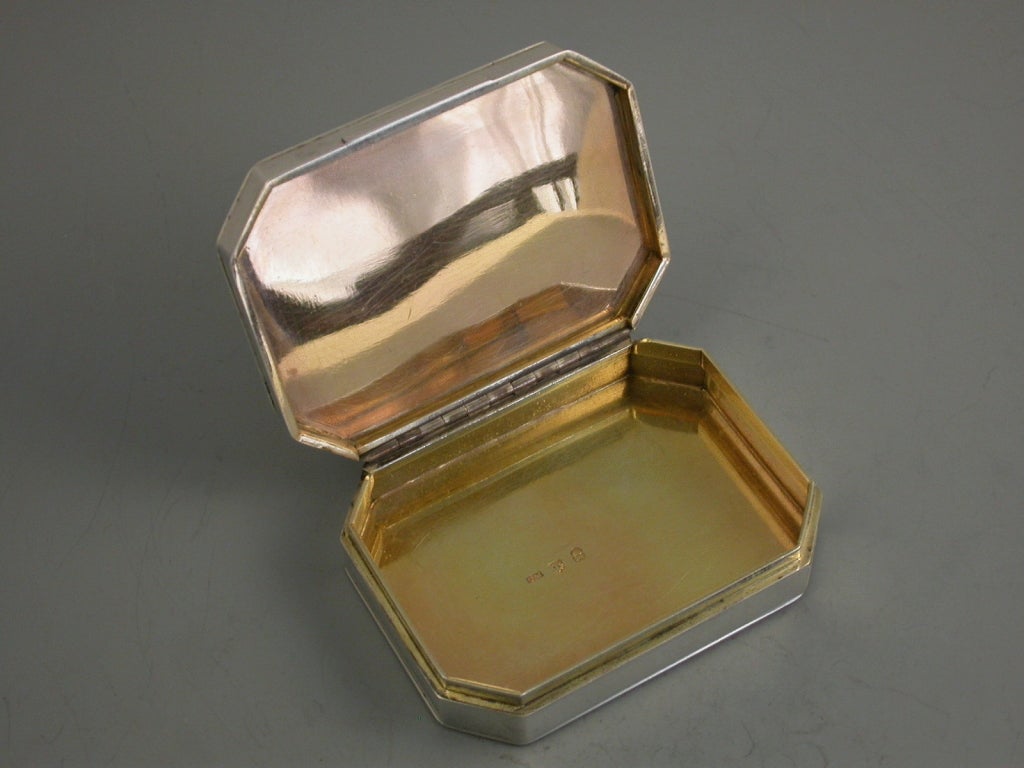 George III Scottish Silver Hidden Compartment Snuff Box