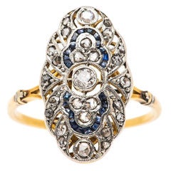 Diamond & Sapphire Edwardian Engagement Ring