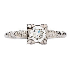 Diamond Gold Art Deco Engagement Ring