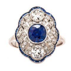Diamond & Sapphire Edwardian Ring
