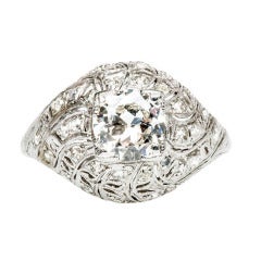 Antique Edwardian Diamond Platinum Engagement Ring