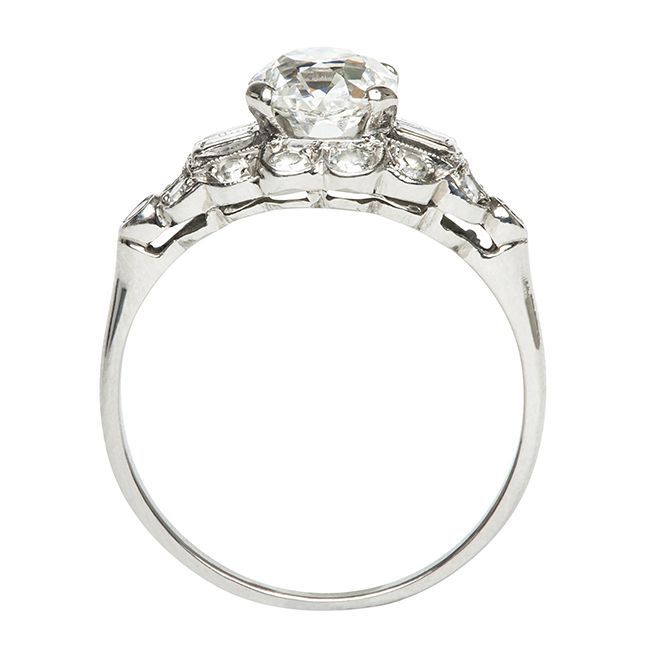 Diamond Platinum Art Deco Engagement Ring 1