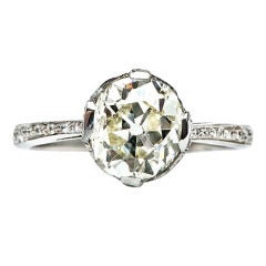 2.06 Carat Diamond Platinum Edwardian Engagement Ring