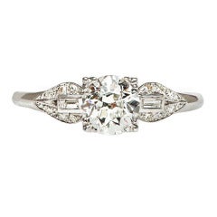 Diamond Platinum Edwardian Engagement Ring