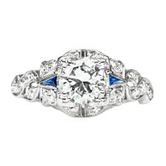Vintage Diamod Platinum Edwardian Engagement Ring
