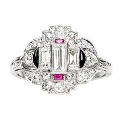 Antique Diamond Platinum Art Deco Engagement Ring
