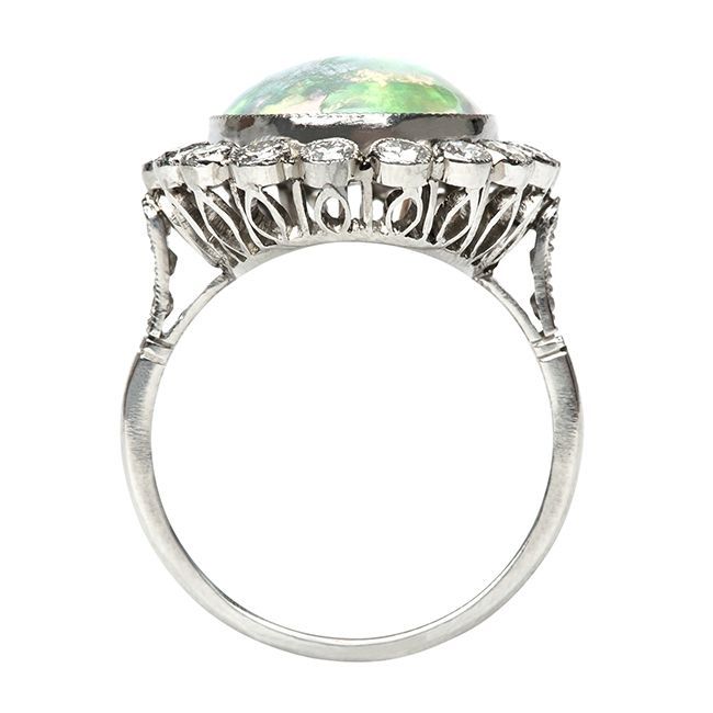 Women's Opal Diamond Ring