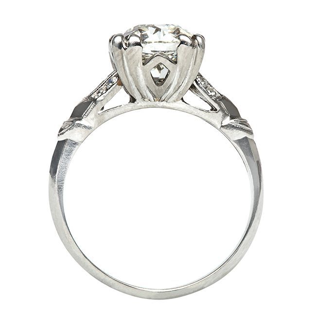 2.00 Carat Diamond Platinum Art Deco Engagement Ring 1