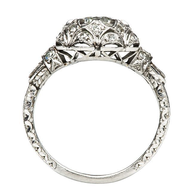 Diamond Platinum Edwardian Engagement Ring 1