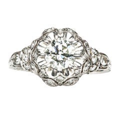 Diamond Platinum Edwardian Engagement Ring