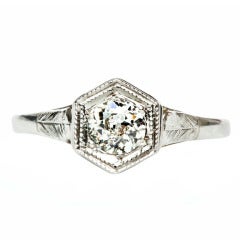 Diamond Gold Edwardian Engagement Ring