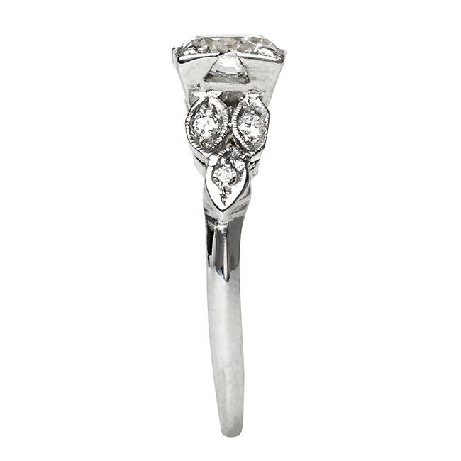 .83 Carat Platinum Art Deco Engagement Ring 1
