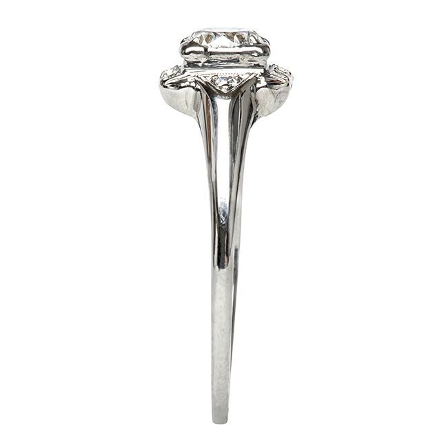 Diamond Platinum Art Deco Engagement Ring 1