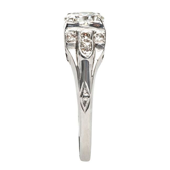 Women's Diamond White Gold Engagement Ring For Sale