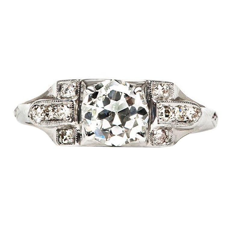 Diamond White Gold Engagement Ring For Sale