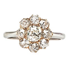Diamond Cluster Victorian Engagement Ring
