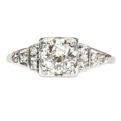 Diamond Gold Art Deco Engagement Ring
