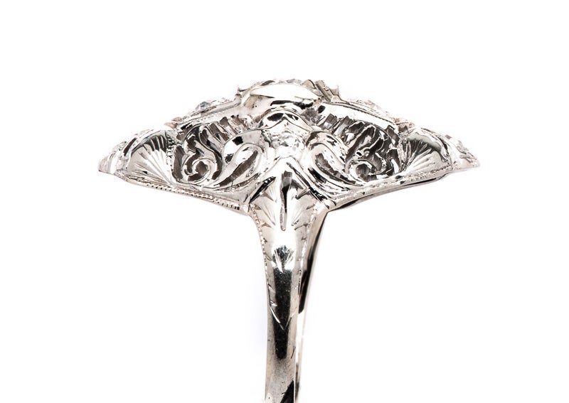 .32 Carat Diamond Gold Filigree Engagement Ring 1