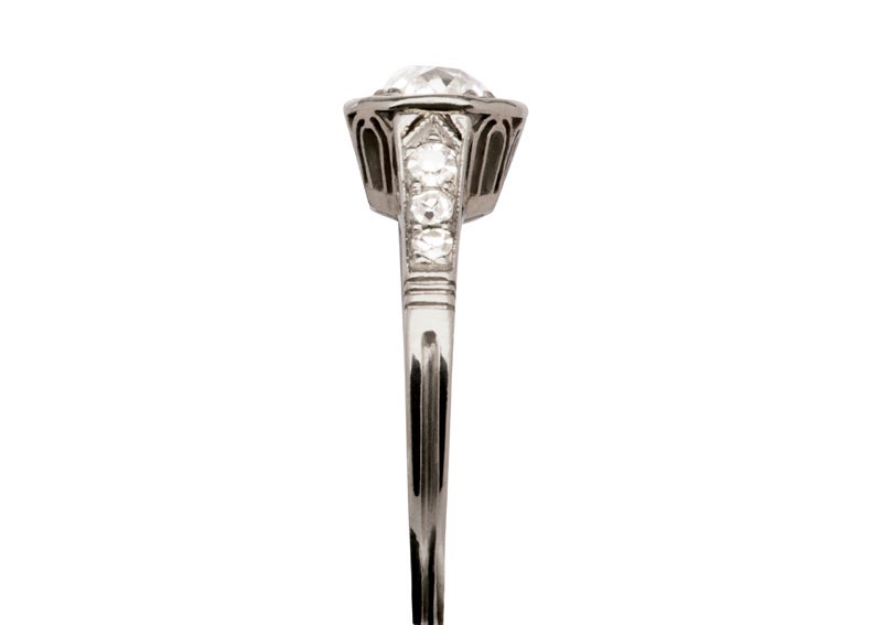 Edwardian Platinum Engagement Ring with a .70 carat Diamond 1