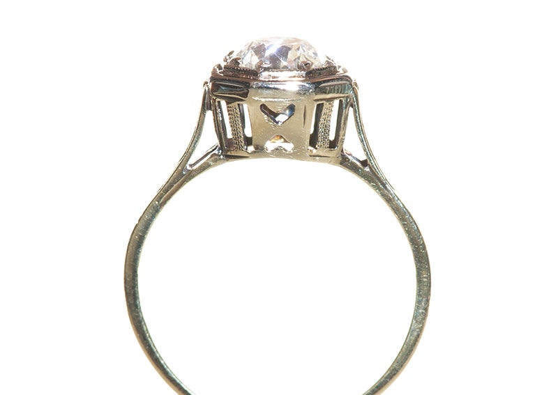 Women's .89 Carat Diamond Gold Engagement Ring