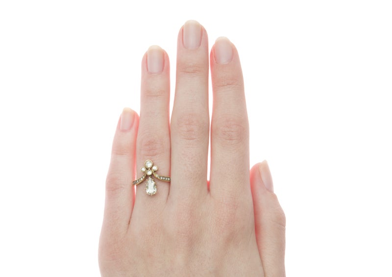 .70 Carat Diamond Gold Tiara Style Engagement Ring