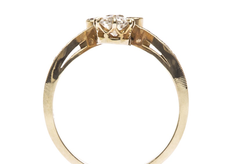 .70 Carat Diamond Gold Tiara Style Engagement Ring For Sale 1