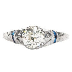 1.06 Carat Diamond Platinum Edwardian Engagement Ring