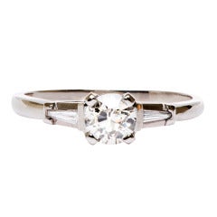 .73 Carat Diamond Platinum Art Deco Engagement Ring