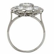  Diamond Cluster Platinum Ring In Excellent Condition In Los Angeles, CA