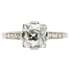 2.05 Carat Diamond Edwardian Platinum Engagement Ring